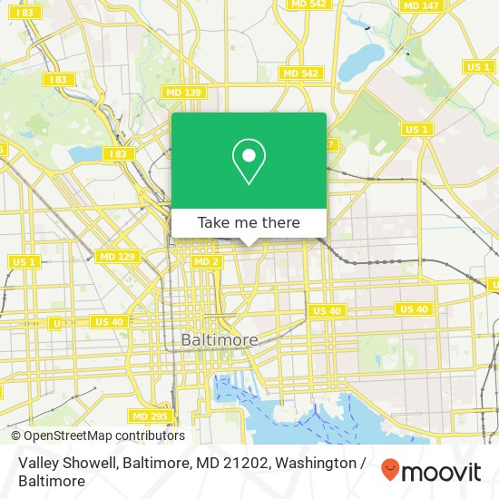 Valley Showell, Baltimore, MD 21202 map