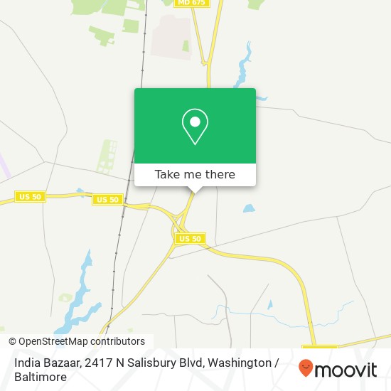 India Bazaar, 2417 N Salisbury Blvd map