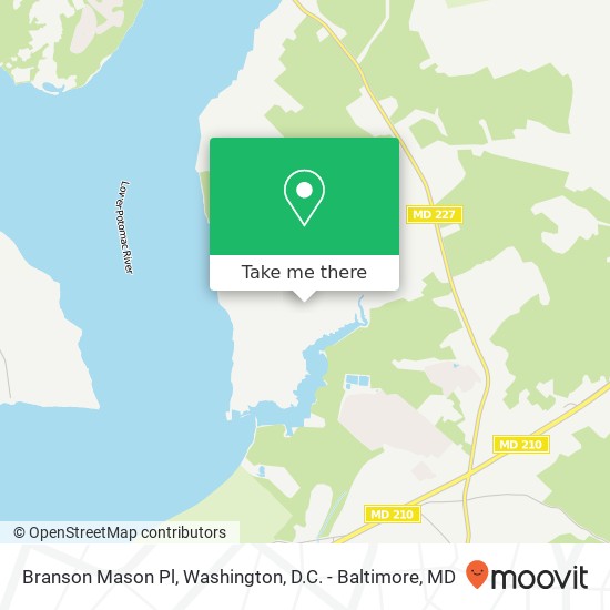 Mapa de Branson Mason Pl, Bryans Road, MD 20616