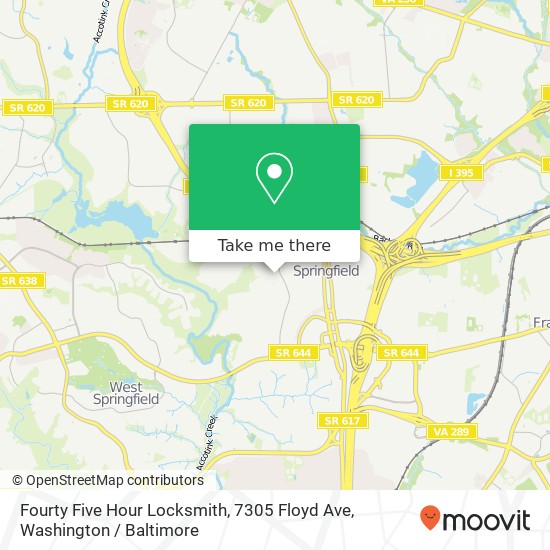 Fourty Five Hour Locksmith, 7305 Floyd Ave map