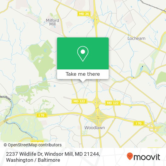 2237 Wildlife Dr, Windsor Mill, MD 21244 map