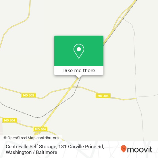Mapa de Centreville Self Storage, 131 Carville Price Rd