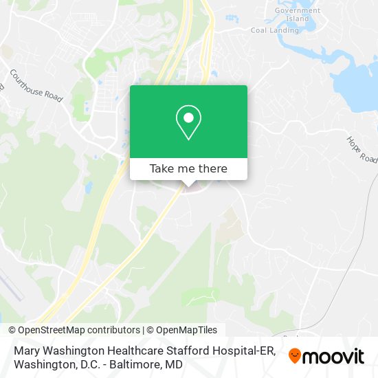 Mary Washington Healthcare Stafford Hospital-ER map