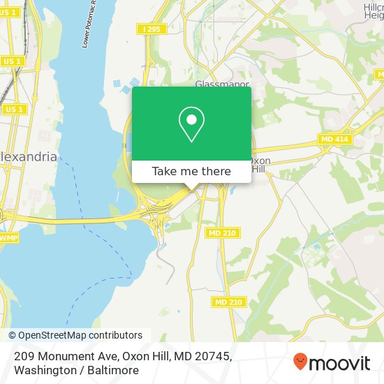 209 Monument Ave, Oxon Hill, MD 20745 map