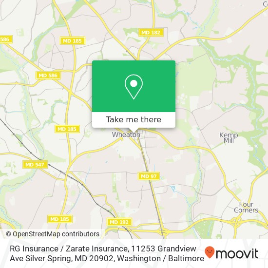 RG Insurance / Zarate Insurance, 11253 Grandview Ave Silver Spring, MD 20902 map