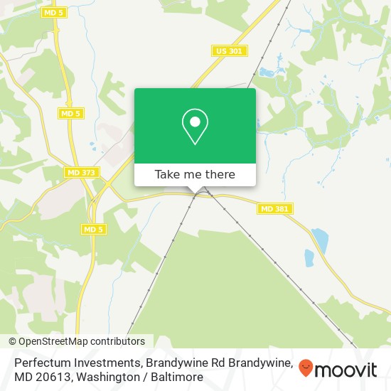 Mapa de Perfectum Investments, Brandywine Rd Brandywine, MD 20613