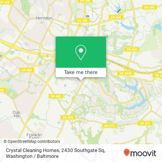 Mapa de Crystal Cleaning Homes, 2430 Southgate Sq