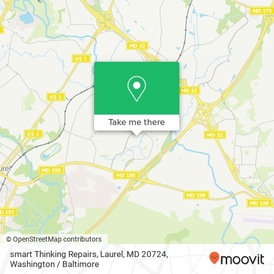 Mapa de smart Thinking Repairs, Laurel, MD 20724