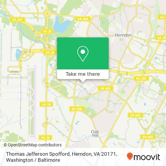 Thomas Jefferson Spofford, Herndon, VA 20171 map