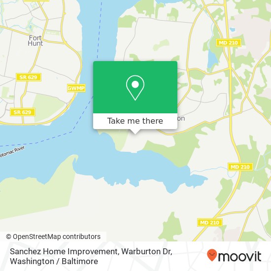 Mapa de Sanchez Home Improvement, Warburton Dr