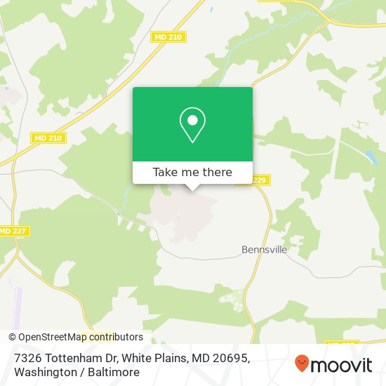 7326 Tottenham Dr, White Plains, MD 20695 map