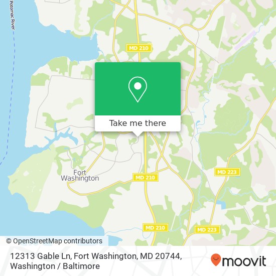 12313 Gable Ln, Fort Washington, MD 20744 map