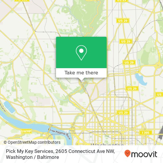 Mapa de Pick My Key Services, 2605 Connecticut Ave NW