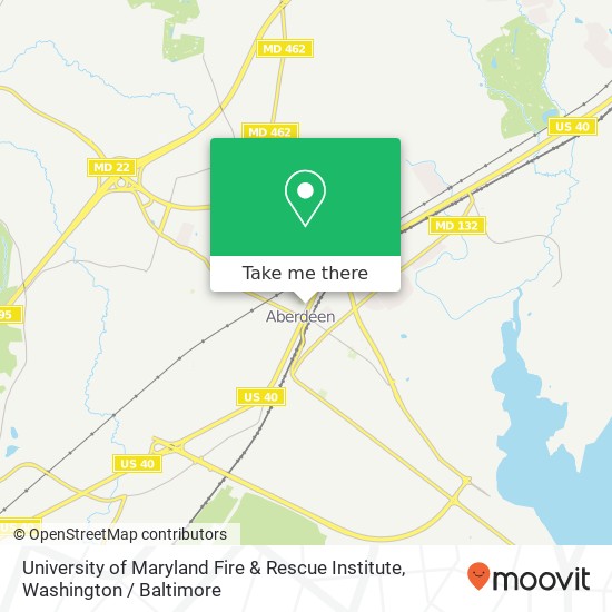 Mapa de University of Maryland Fire & Rescue Institute