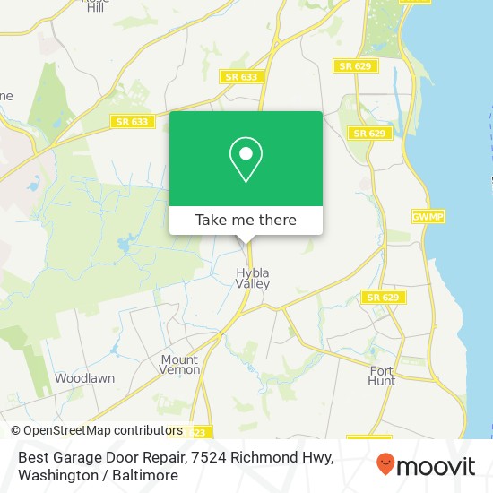 Best Garage Door Repair, 7524 Richmond Hwy map