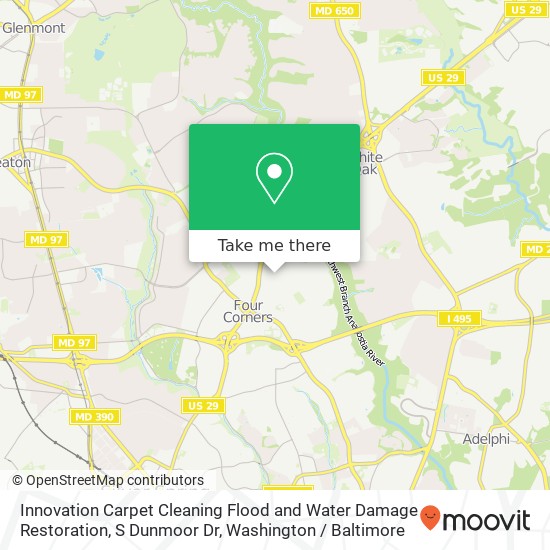 Innovation Carpet Cleaning Flood and Water Damage Restoration, S Dunmoor Dr map