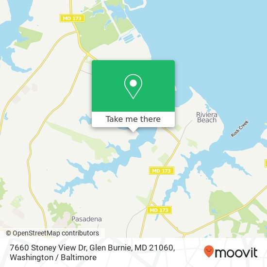 Mapa de 7660 Stoney View Dr, Glen Burnie, MD 21060