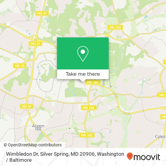 Mapa de Wimbledon Dr, Silver Spring, MD 20906