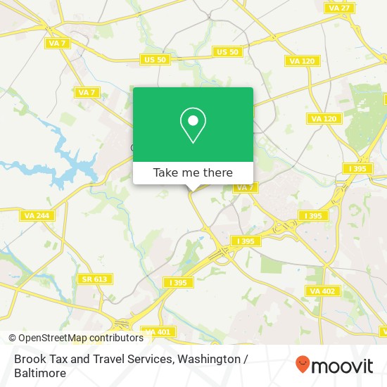 Brook Tax and Travel Services map