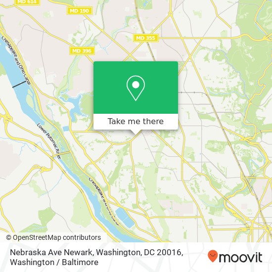 Mapa de Nebraska Ave Newark, Washington, DC 20016