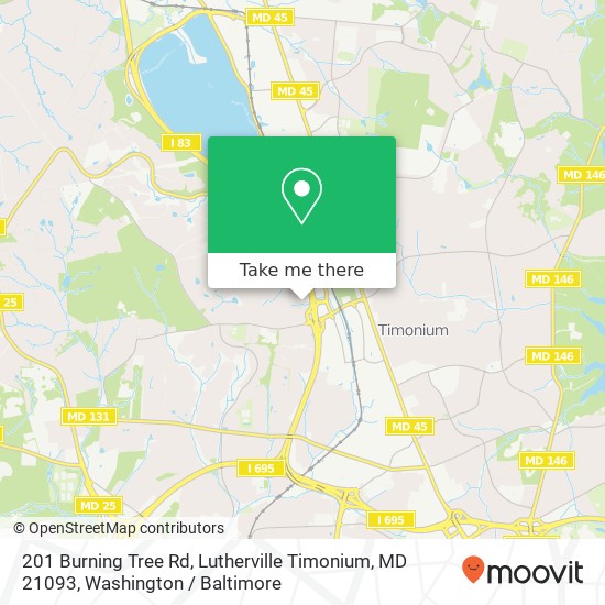 201 Burning Tree Rd, Lutherville Timonium, MD 21093 map