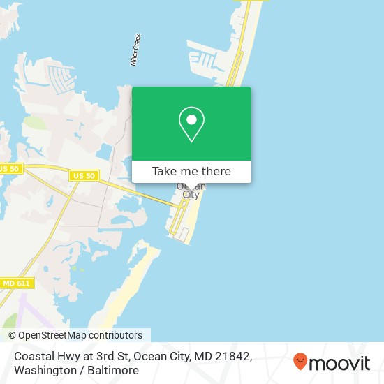 Mapa de Coastal Hwy at 3rd St, Ocean City, MD 21842