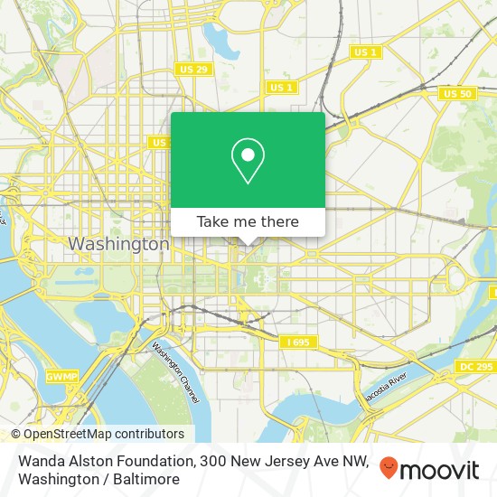 Mapa de Wanda Alston Foundation, 300 New Jersey Ave NW