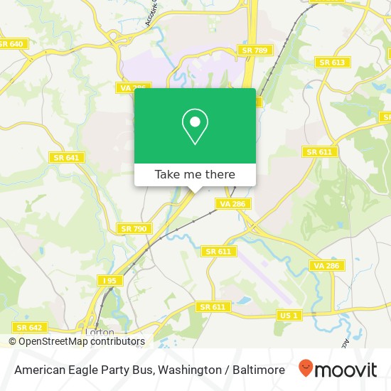 American Eagle Party Bus map