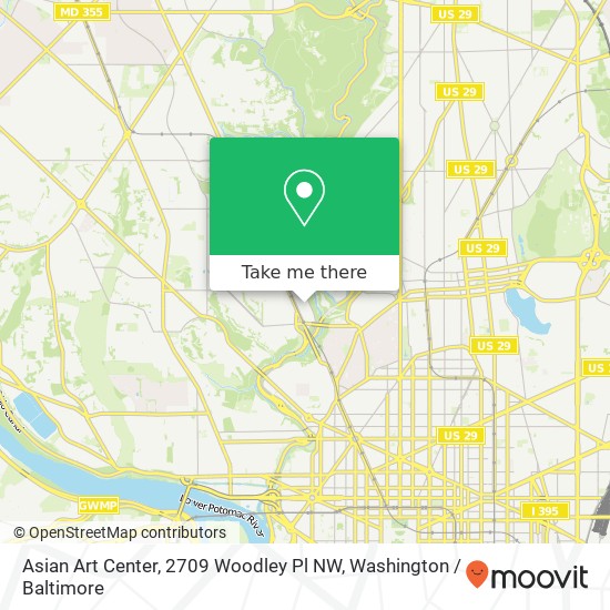 Mapa de Asian Art Center, 2709 Woodley Pl NW