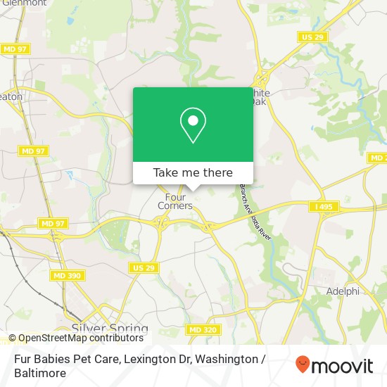 Mapa de Fur Babies Pet Care, Lexington Dr