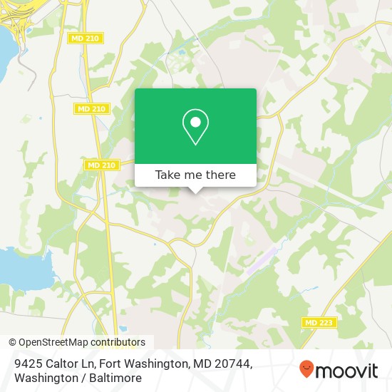 9425 Caltor Ln, Fort Washington, MD 20744 map