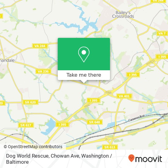 Mapa de Dog World Rescue, Chowan Ave