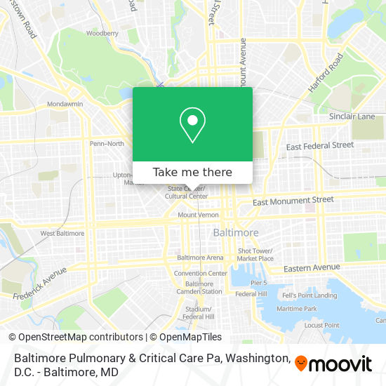 Baltimore Pulmonary & Critical Care Pa map