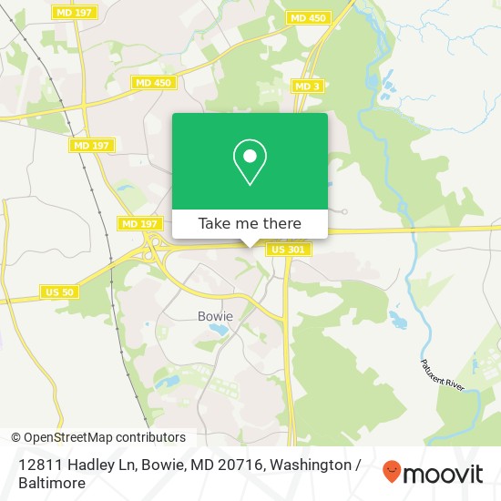 Mapa de 12811 Hadley Ln, Bowie, MD 20716
