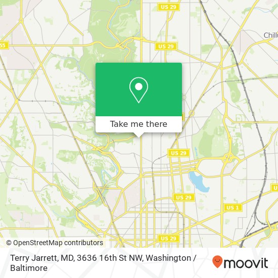 Mapa de Terry Jarrett, MD, 3636 16th St NW