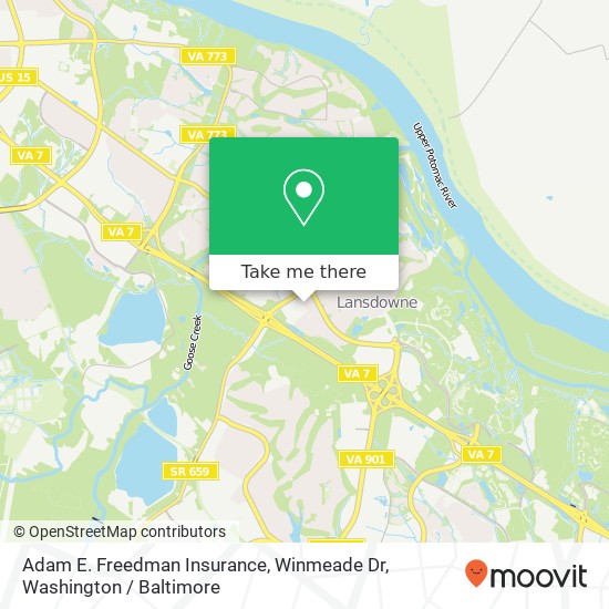 Mapa de Adam E. Freedman Insurance, Winmeade Dr