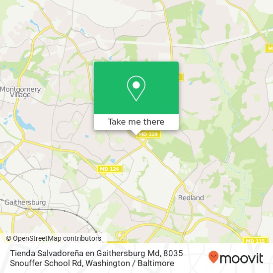Tienda Salvadoreña en Gaithersburg Md, 8035 Snouffer School Rd map
