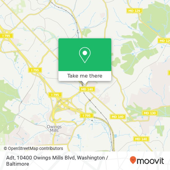 Mapa de Adt, 10400 Owings Mills Blvd