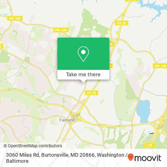 3060 Miles Rd, Burtonsville, MD 20866 map