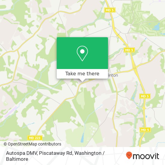Autospa DMV, Piscataway Rd map
