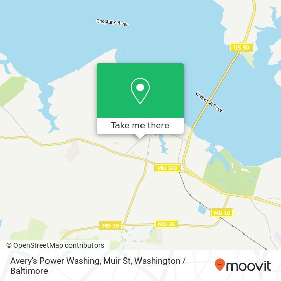 Avery's Power Washing, Muir St map