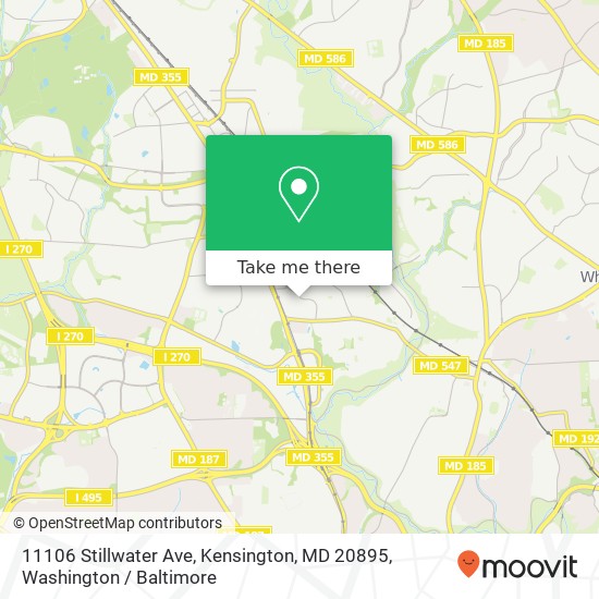 11106 Stillwater Ave, Kensington, MD 20895 map