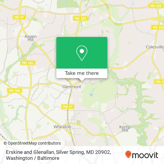 Mapa de Erskine and Glenallan, Silver Spring, MD 20902