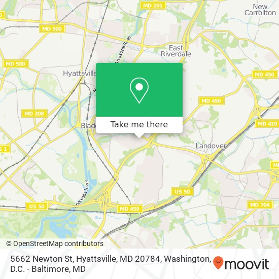 Mapa de 5662 Newton St, Hyattsville, MD 20784