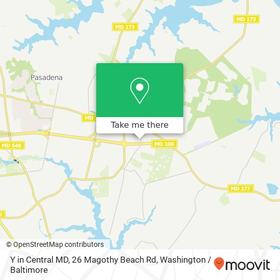 Mapa de Y in Central MD, 26 Magothy Beach Rd