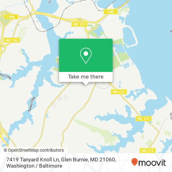 7419 Tanyard Knoll Ln, Glen Burnie, MD 21060 map
