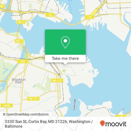 3330 Sun St, Curtis Bay, MD 21226 map