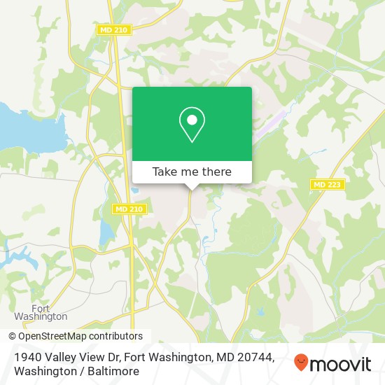 1940 Valley View Dr, Fort Washington, MD 20744 map