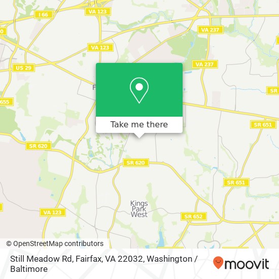 Mapa de Still Meadow Rd, Fairfax, VA 22032