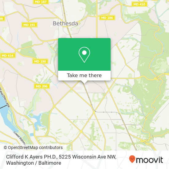 Mapa de Clifford K Ayers PH.D., 5225 Wisconsin Ave NW